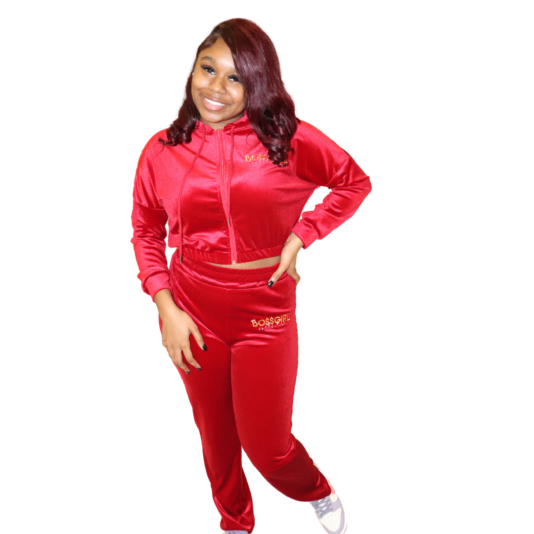 Boss velour tracksuit online