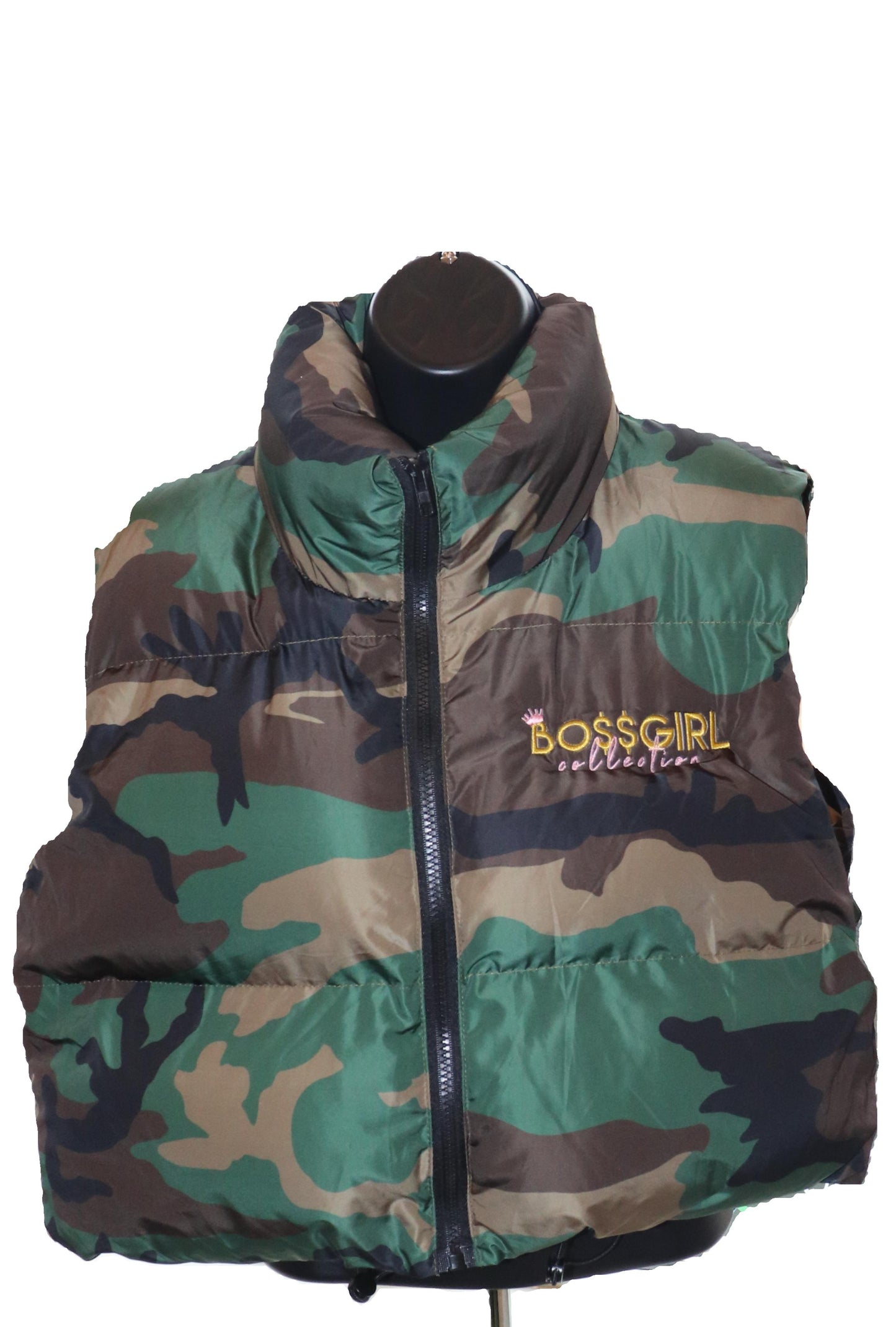 Camo Boss Girl Puffer Vest