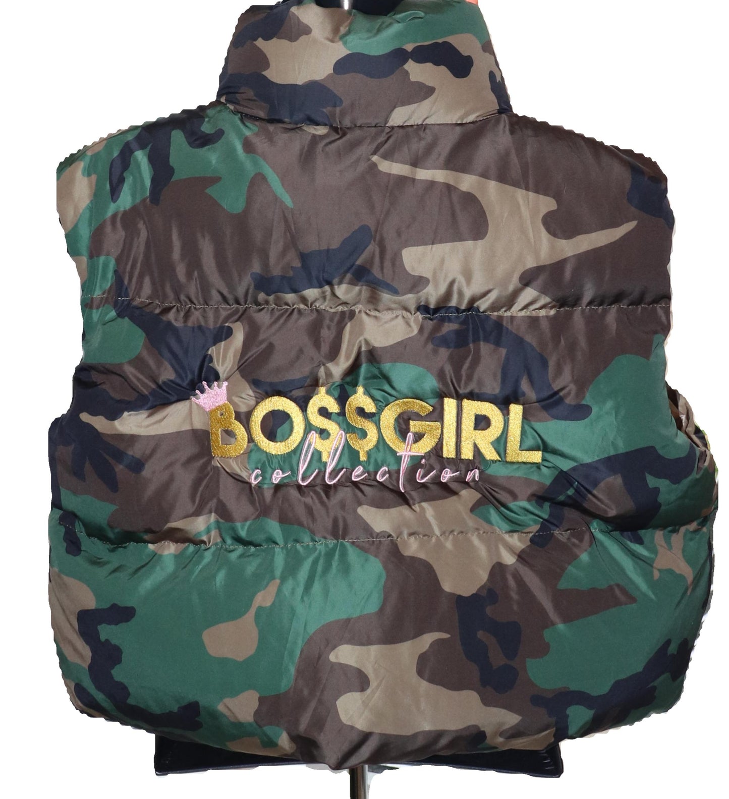 Camo Boss Girl Puffer Vest