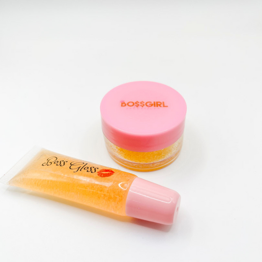 lip gloss and scrub set