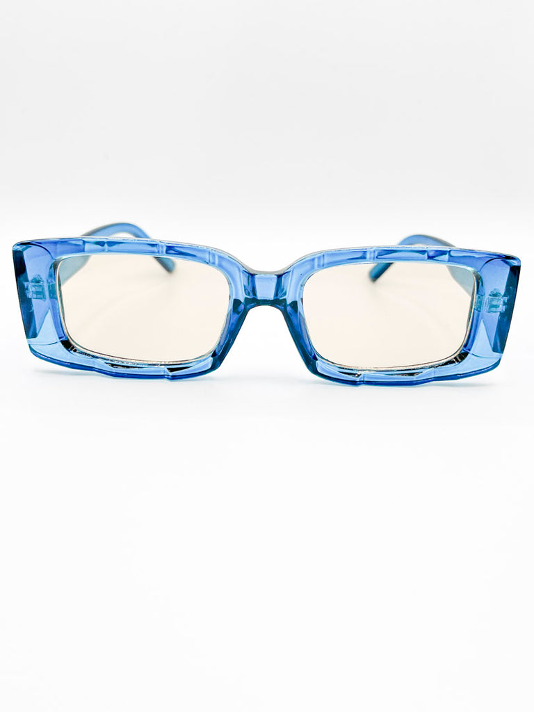 Clear Blue Fashionable Glassed