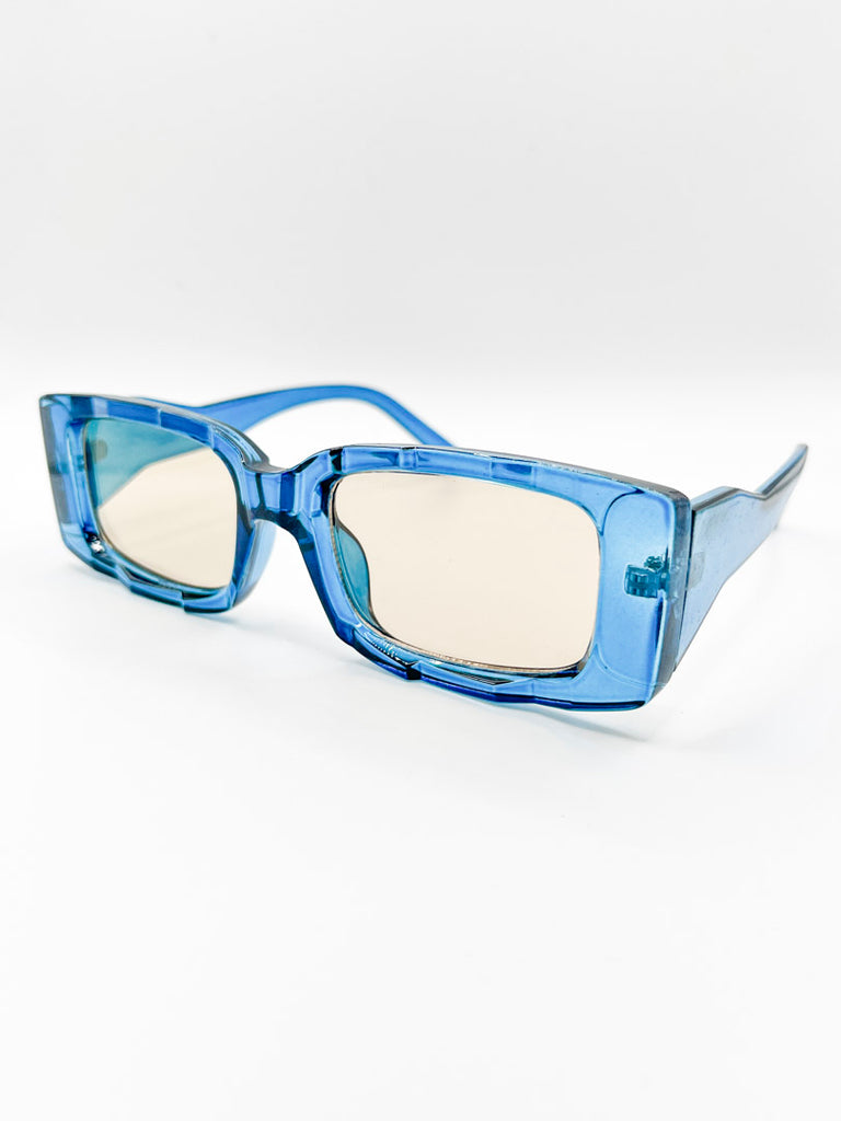 Clear Blue Fashionable Glassed